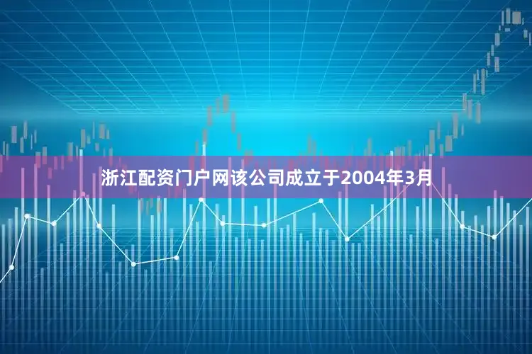 浙江配资门户网该公司成立于2004年3月
